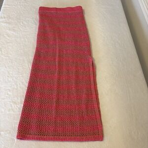 Rag & Bone Striped Carson Knit Cotton Crochet Skirt Small Beachy Boho